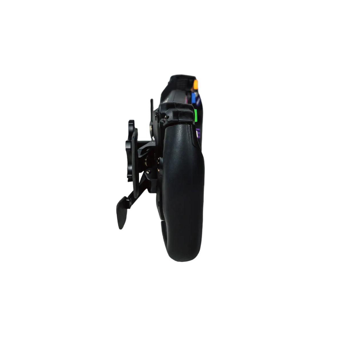 Conspit 300GT Steering Wheel - zijaanzicht met magnetische schakelflipper, koppelingsflipper en TPU handgrepen