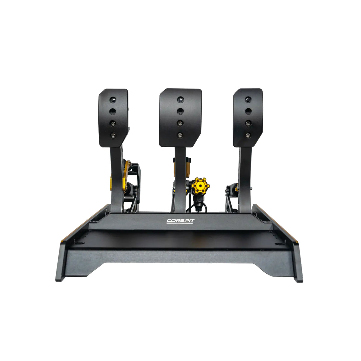 Conspit CPP EVO 3 Pedals - vooraanzicht met gaspedaal, hydraulisch rempedaal en koppelingspedaal