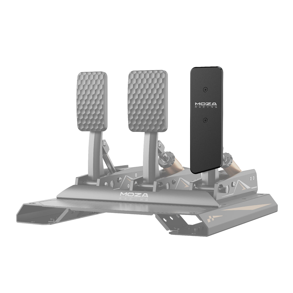 MOZA CRP2 Full Length Throttle Replacement Plate - preview op MOZA CRP2 pedalen