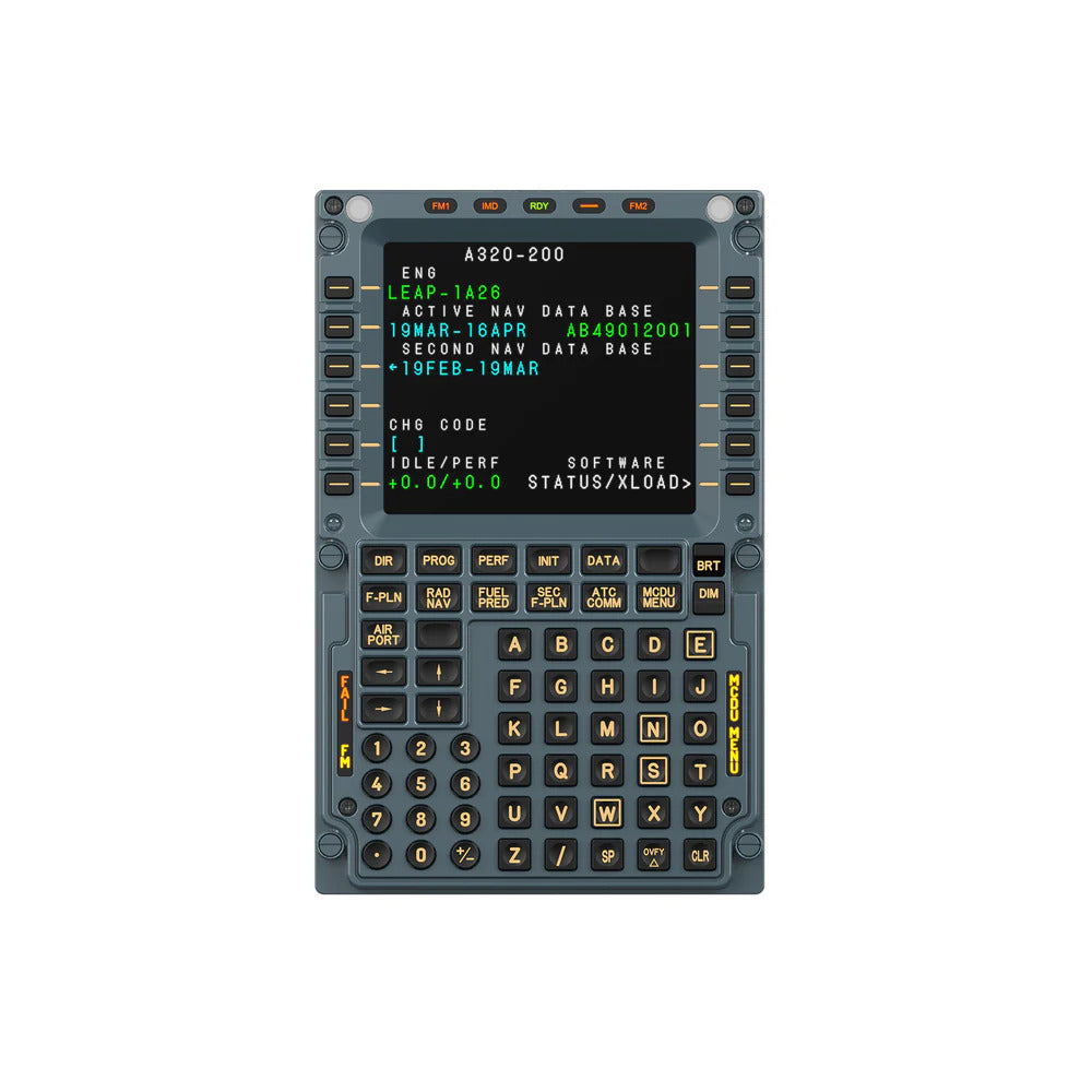 MOZA MA3F Flight Computer Display - vooraanzicht met 5,1 inch scherm en drukknoppen