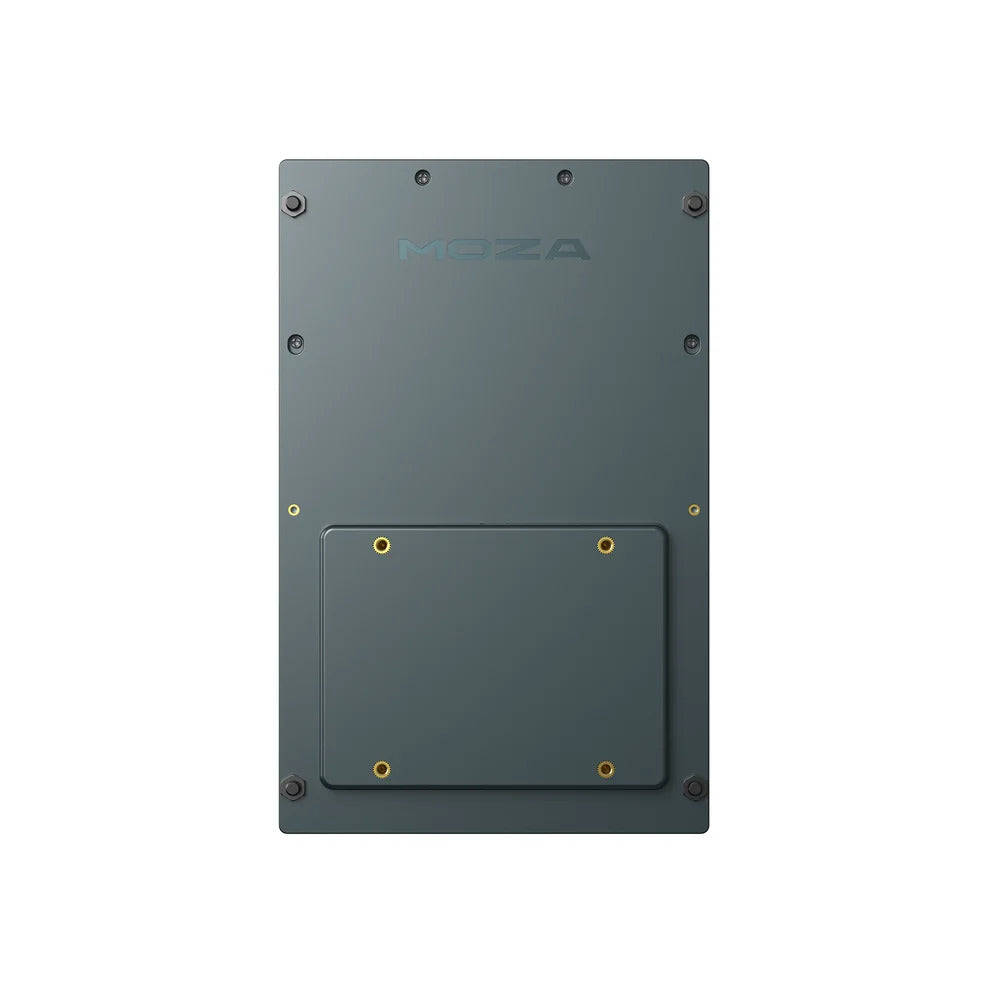 MOZA MB7F Flight Computer Display - achteraanzicht met VESA 75x75 montage gaten
