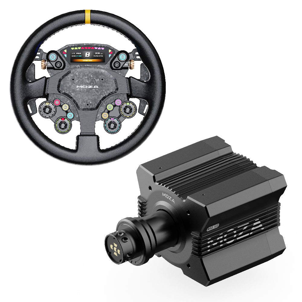 MOZA R12 V2 Direct Drive Wheel Base + CS Pro Steering Wheel - Bundel