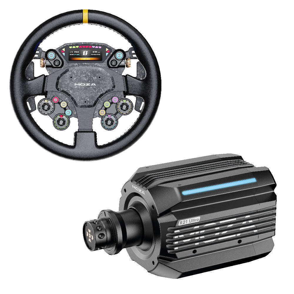 MOZA R21 Ultra Direct Drive Wheel Base + CS Pro Steering Wheel - Bundel
