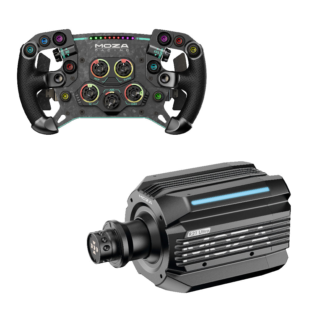 MOZA R21 Ultra Direct Drive Wheel Base + GS V2P Steering Wheel - Bundel