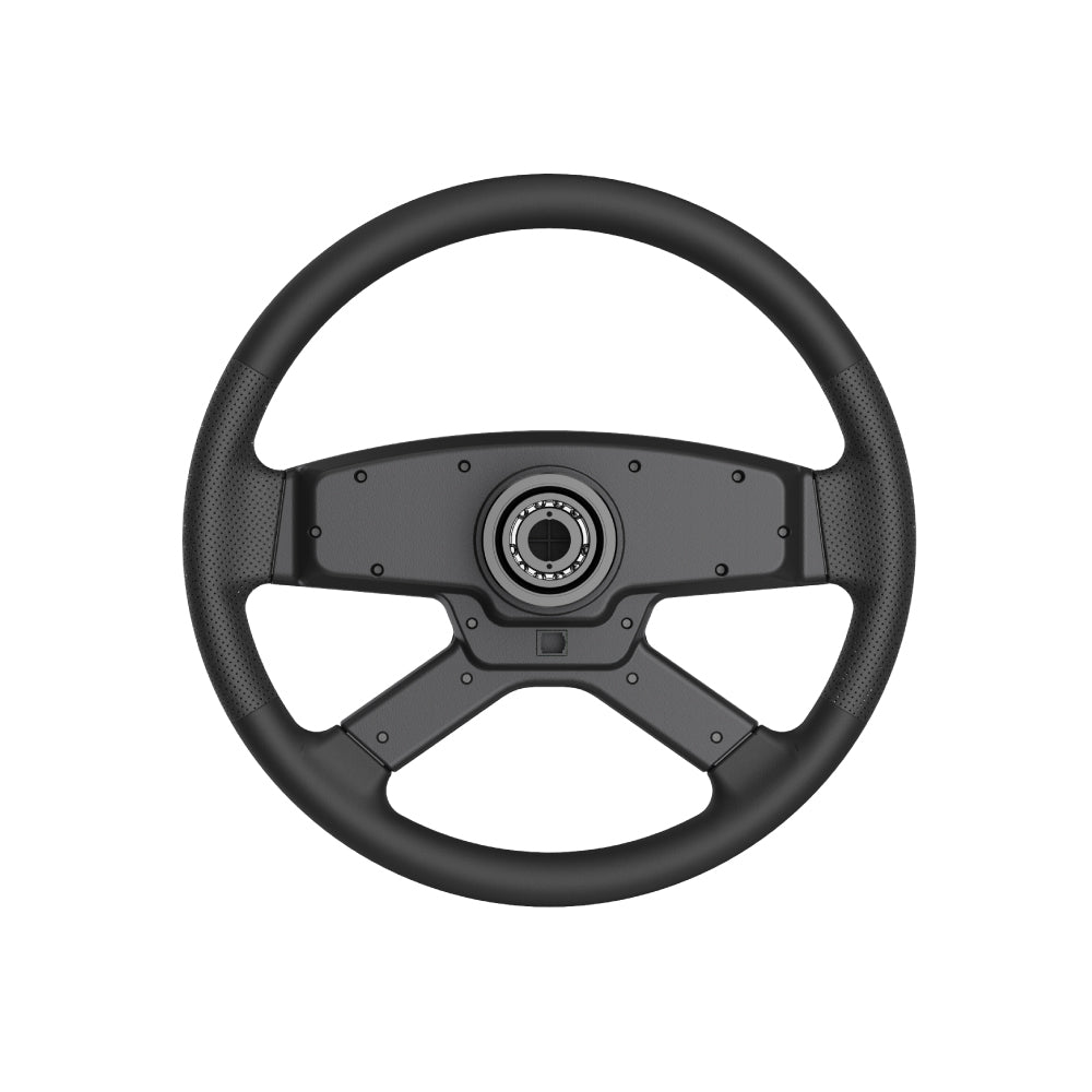MOZA TSW Truck Wheel - achteraanzicht met quick release en kabelpoort