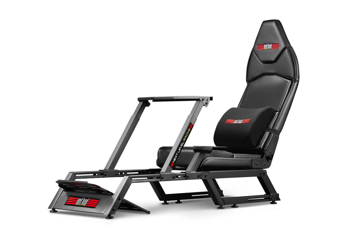 Next Level Racing F-GT Cockpit - vooraanzicht cockpit zonder elektronica in gt stand