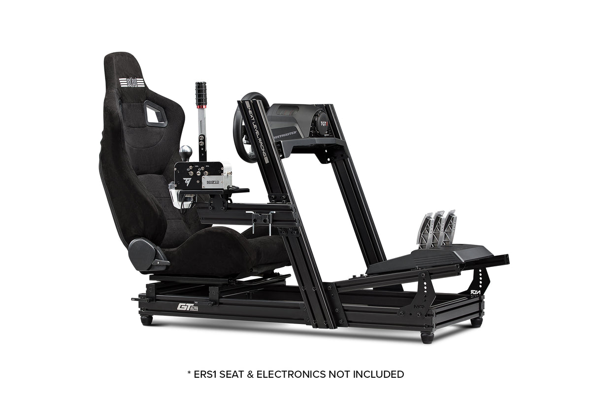 Next Level Racing GT Elite Wheel Plate Edition - preview met Thrustmaster wheelbase, stuur, pedalen, shifter, handrem en ERS1 stoel