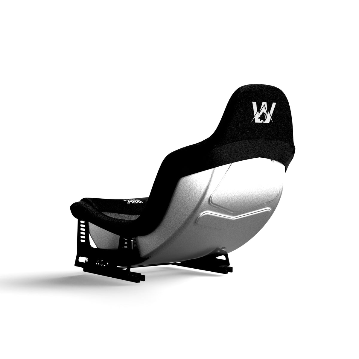 Wolf G-RAY Formula Seat - wit achteraanzicht met seat brackets en seat slider