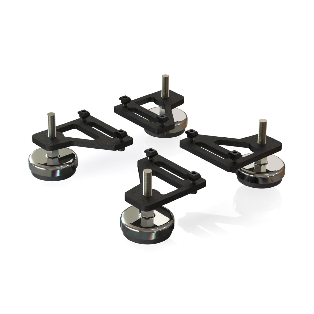 Wolf Racing Adjustable Feet - set van 4 stelvoetjes met de bijbehorende beugels