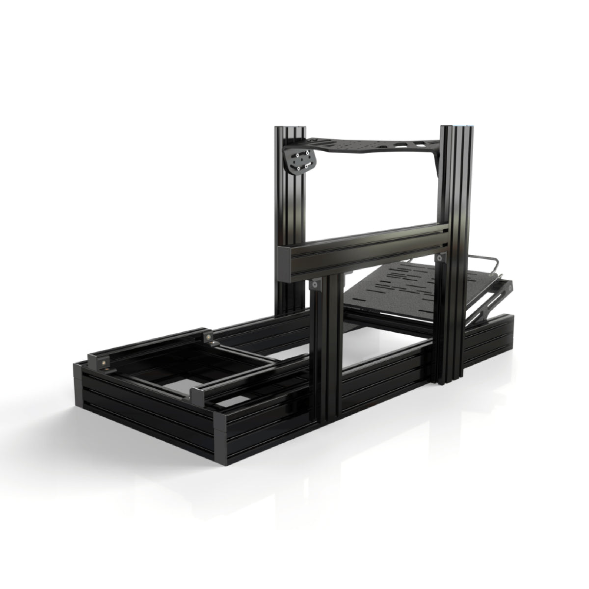 Wolf Racing Alpha 40-120 Sim Rig - wheel plate variant met een pedaalpedaal incl. slider