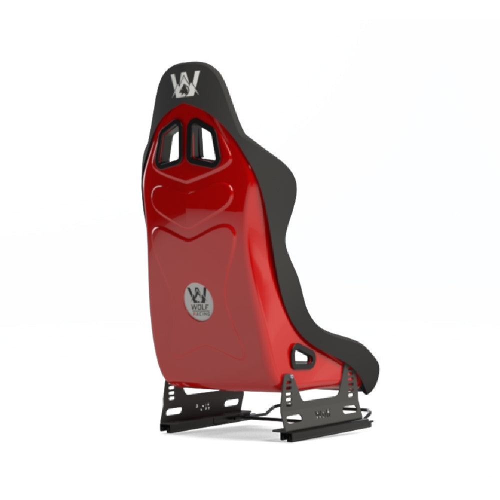 Wolf Börü Seat - rood achteraanzicht met seat bracket en seat slider