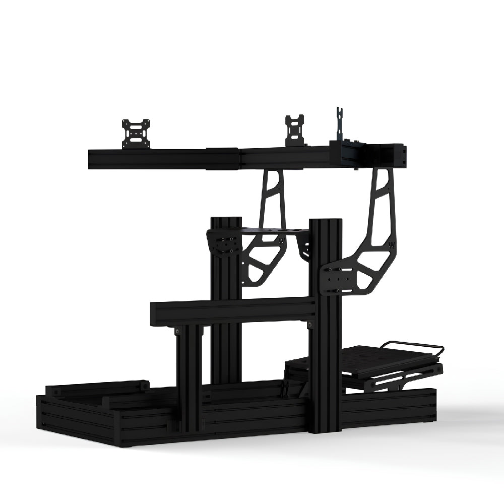 Wolf Racing Triple Integrated Monitor Mount PRO - preview op Wolf Racing sim rig