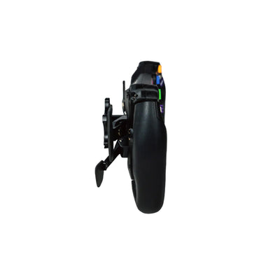 Conspit 300GT Steering Wheel - zijaanzicht met magnetische schakelflipper, koppelingsflipper en TPU handgrepen