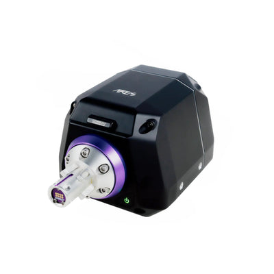 Conspit Ares 12Nm Direct Drive Wheelbase - zijaanzicht met CDP quick release, POGO module en aan/uit knop