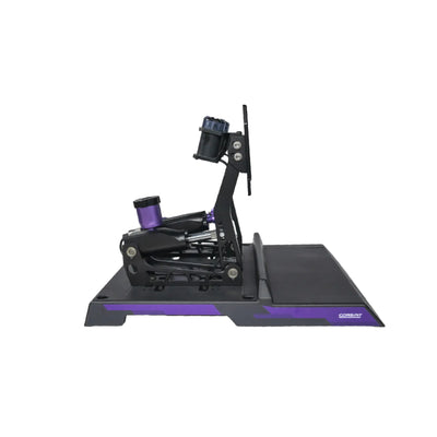 Conspit CPP Lite 2 Pedals - zijaanzicht met hydraulisch rempedaal, olie reservoir en M-DVF vibratiemodule