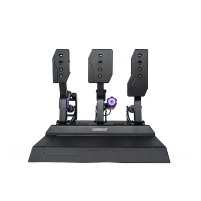 Conspit CPP Lite 3 Pedals - vooraanzicht met gaspedaal, hydraulisch rempedaal en koppelingspedaal