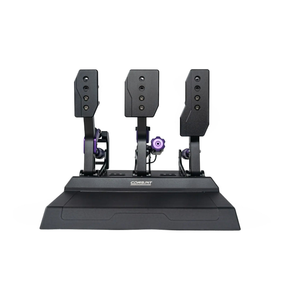 Conspit CPP Lite 3 Pedals - vooraanzicht met gaspedaal, hydraulisch rempedaal en koppelingspedaal