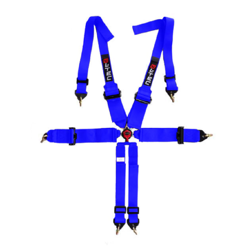 LTEC  ECO 6-Punts Hans Race Gordel Aluminium - blauw