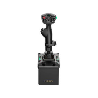 MOZA AB6 Flight Simulator Bundle - vooraanzicht met AB6 force feedback base en MHG flightstick