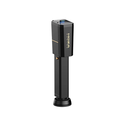 MOZA HMA150 Haptic Motion System - actuator linker vooraanzicht met MOZA logo