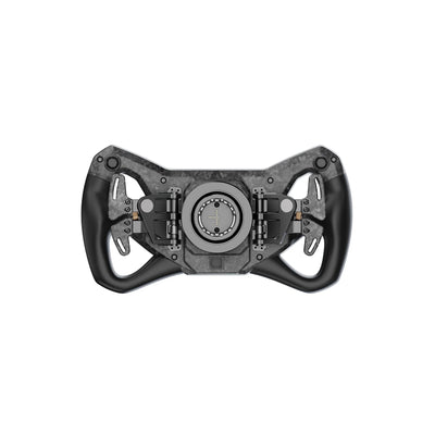 MOZA KS Pro Steering Wheel  achteraanzicht met magnetische schakelflippers, dual-clutch, 2 drukknoppen en quick release