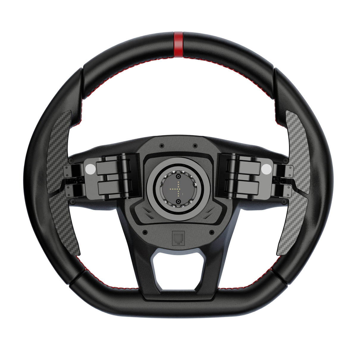 MOZA Lamborghini Revuelto Steering Wheel - achteraanzicht met magnetische schakelflippers en dual-clutch