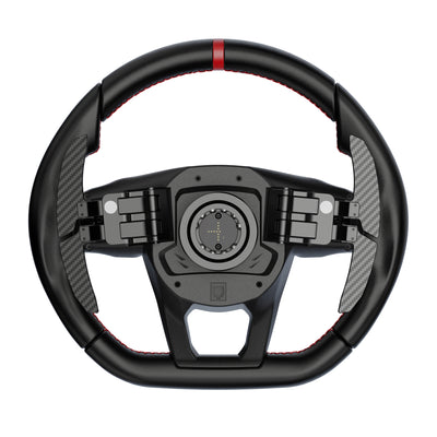 MOZA Lamborghini Revuelto Steering Wheel - achteraanzicht met magnetische schakelflippers en dual-clutch