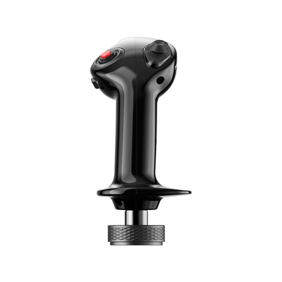 MOZA MA3X Flightstick - vooraanzicht met joystick, rode drukknop en quick release