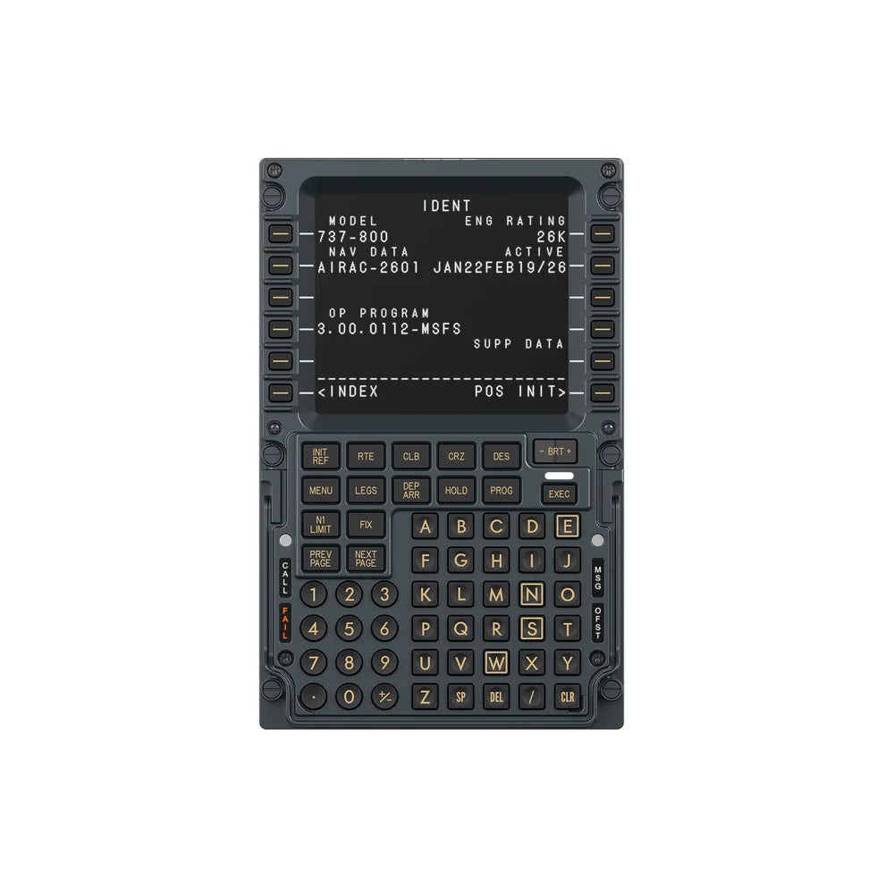 MOZA MB7F Flight Computer Display - vooraanzicht met 5,1 inch scherm en drukknoppen