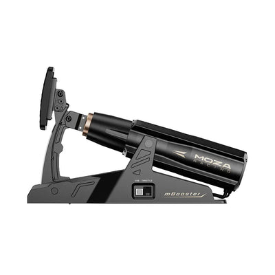 MOZA mBooster Active Pedal - los - zijaanzicht met USB poort en gaspedaal poort