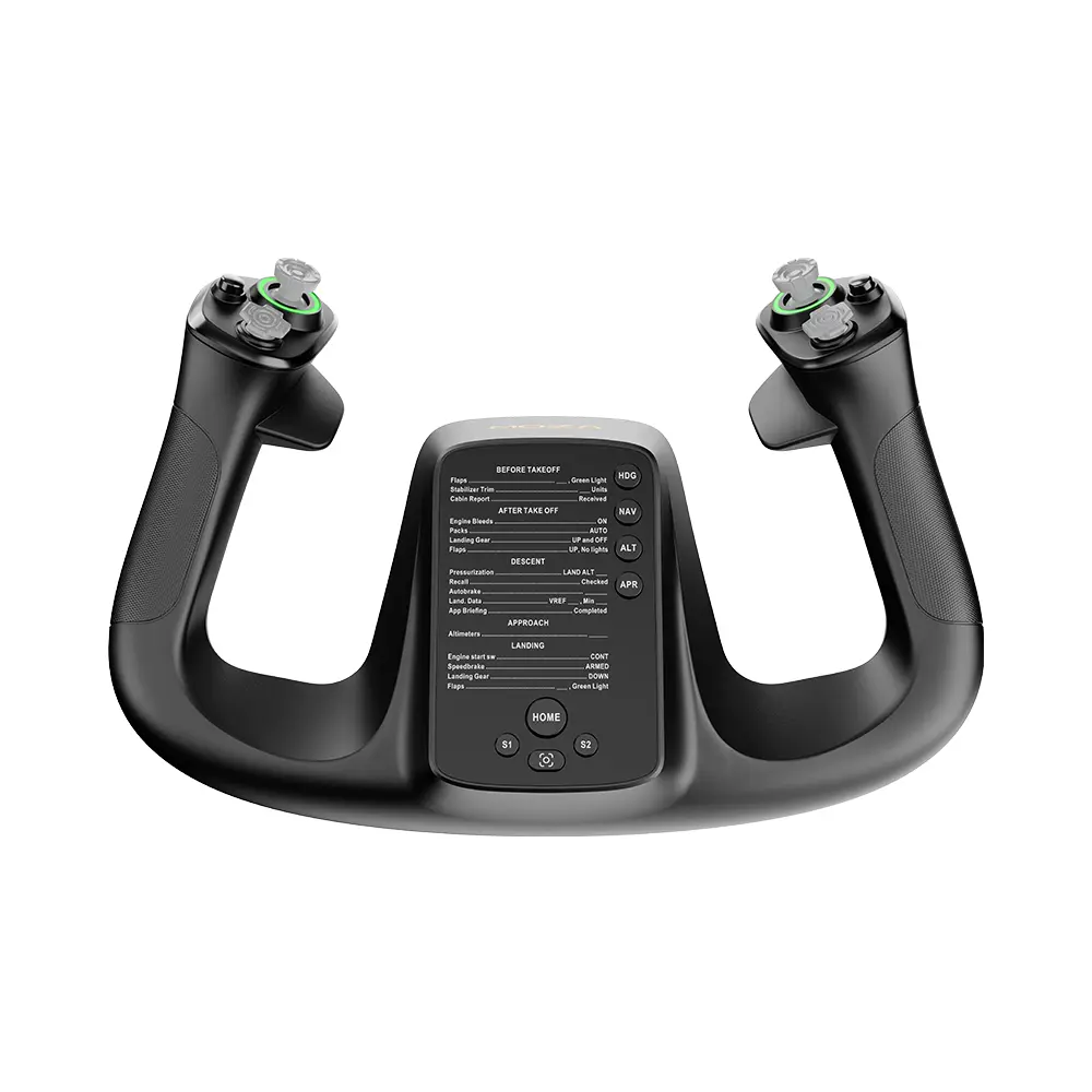 MOZA MFY Yoke - vooraanzicht met drukknoppen en joysticks