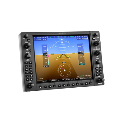 MOZA MGX1000 Instrument Panel - linker vooraanzicht met 10,4 inch scherm, drukknoppen en draaiknoppen