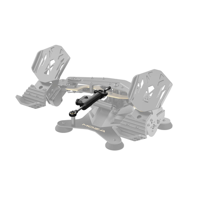 MOZA MRP Adjustable Damper - rechter vooraanzicht preview geïnstalleerd op MRP Rudder Pedals