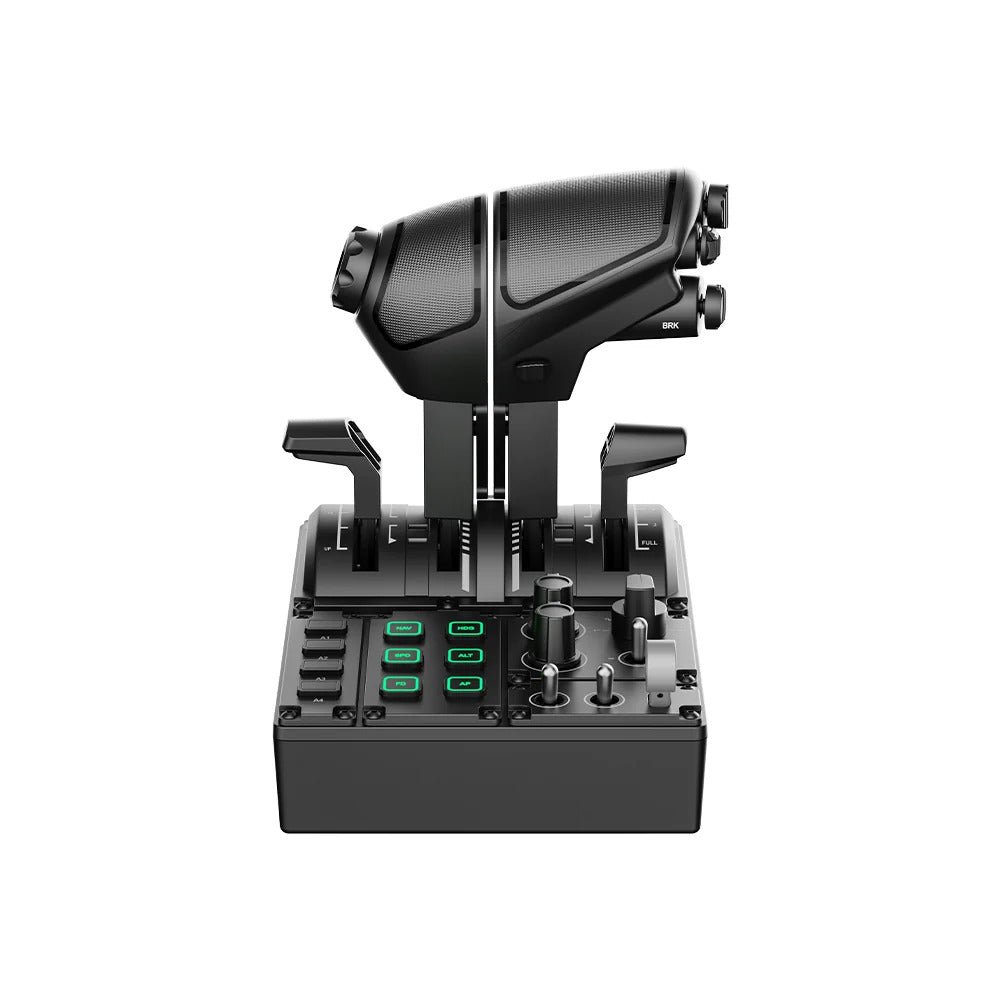 MOZA MTQ Throttle Panel - vooraanzicht met throttle, flap control, drukknoppen en schakelaars