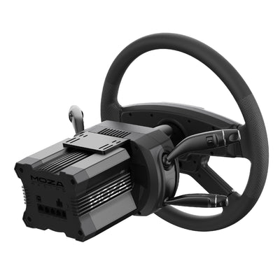 MOZA Multi-function Stalks - linker preview met R12 V2 direct drive wheelbase en TSW stuur