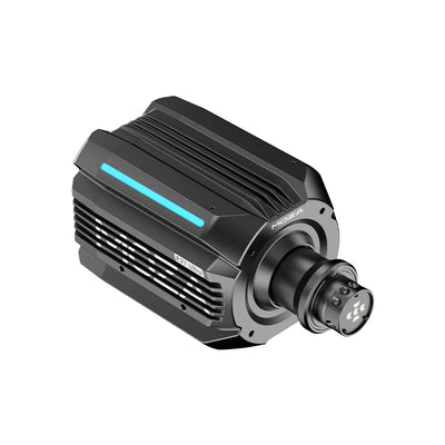 Moza R21 Ultra Direct Drive Wheel Base - bovenaanzicht met RGB LED verlichting en quick release