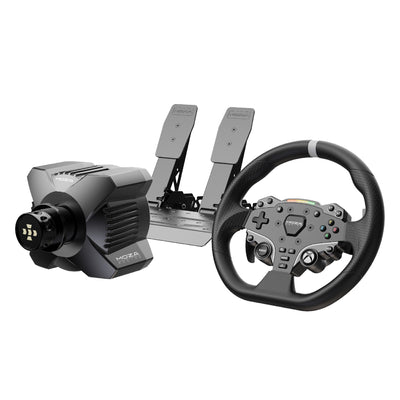 MOZA R3 Bundle (Xbox & PC) - set overzicht met ESX stuur, R3 direct drive wheelbase en SR-P Lite pedalen