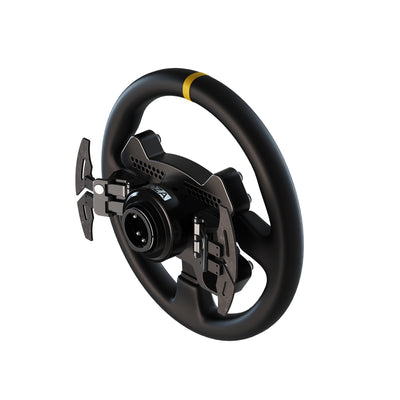 MOZA RS V2 Steering Wheel - achteraanzicht met 2 magnetische schakelflippers, koppelingsflippers en quick release