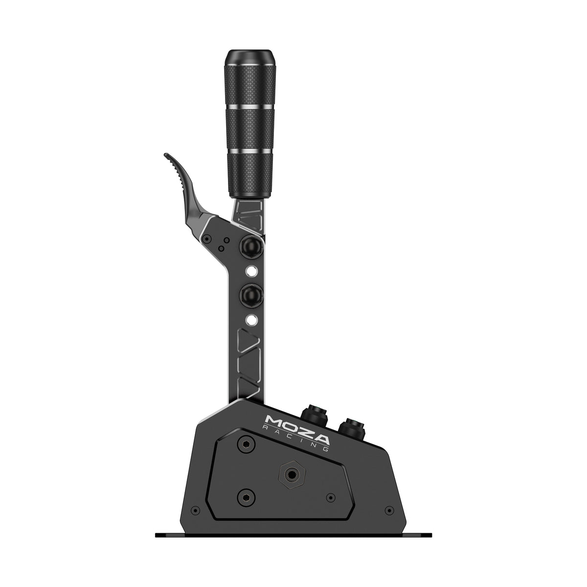 MOZA SGP Sequential Shifter - zijaanzicht met schakelknop, 2 RGB drukknoppen en multifunctionele hendel