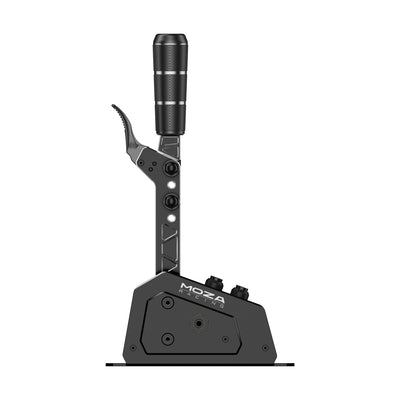 MOZA SGP Sequential Shifter - zijaanzicht met schakelknop, 2 RGB drukknoppen en multifunctionele hendel