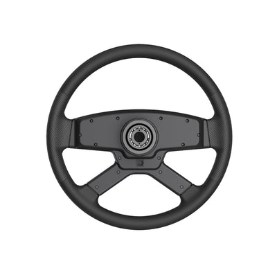 MOZA TSW Truck Wheel - achteraanzicht met quick release en kabelpoort