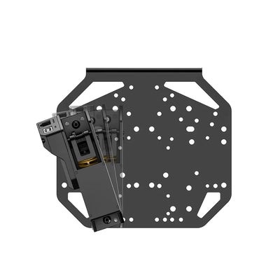MOZA Universal Mounting Plate - preview boven aanzicht met HBP handrem