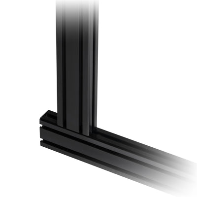 Next Level Racing Elite Free Standing Single Monitor Stand – Black Edition - close-up aluminium extrusie profielen