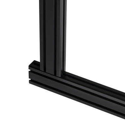 Next Level Racing Elite Free Standing Triple Monitor Stand – Black Edition - close-up van aluminium extrusie profielen