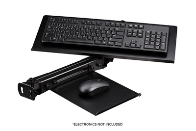 Next Level Racing Elite Keyboard and Mouse Tray - Black - preview met toetsenbord en muis
