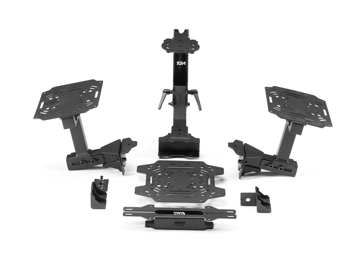 Next Level Racing Elite Series Flight Pack - overzicht met alle inbegrepen montagebeugels
