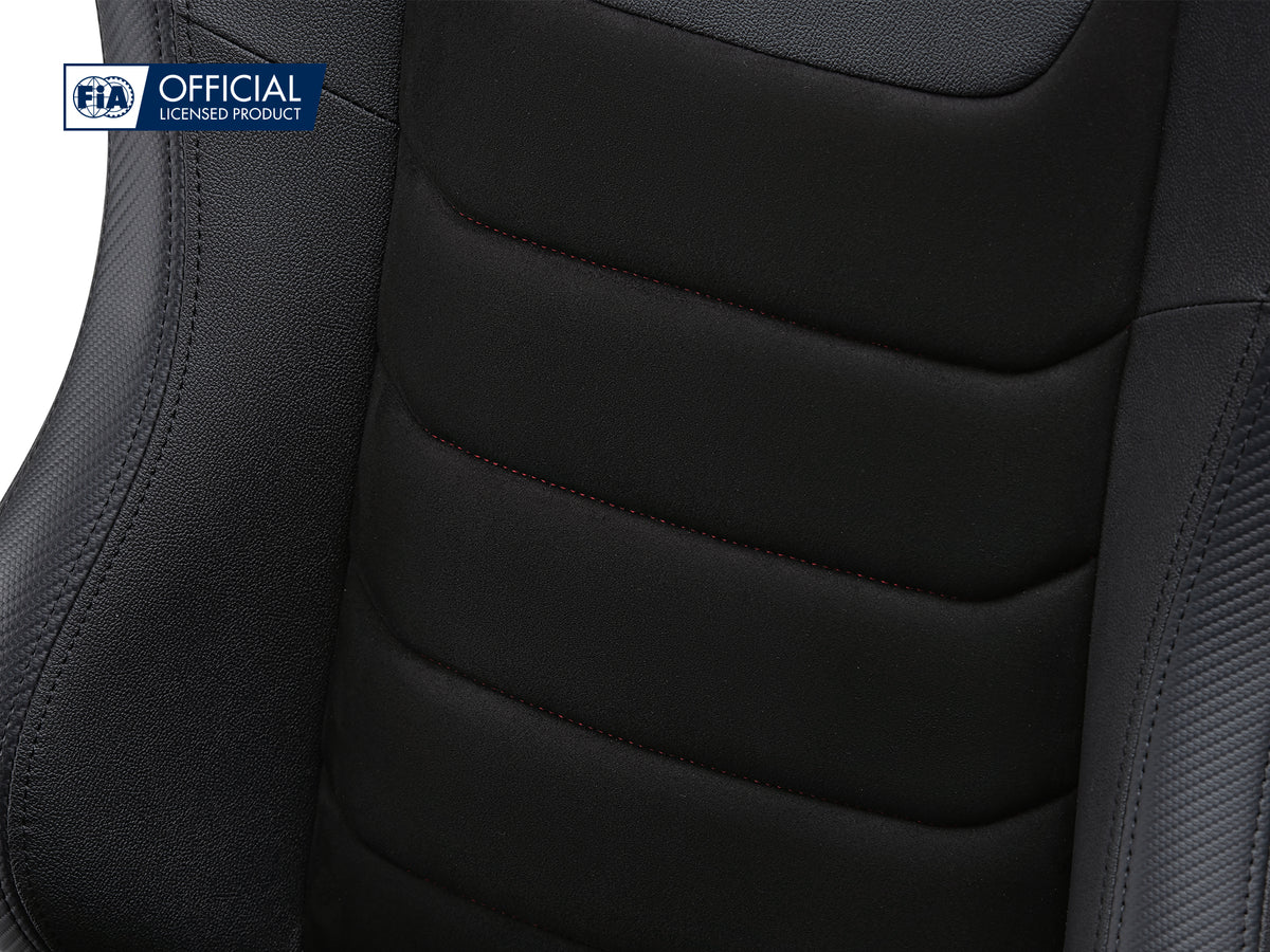 Next Level Racing ERS3 Sim Racing Seat - PU Leather & Suede Edition - closeup van suede bekleding