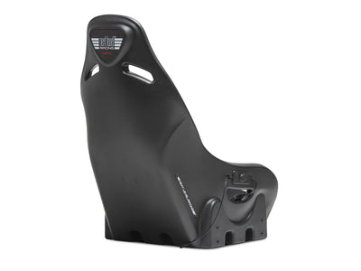 Next Level Racing ES1 Haptic Feedback Sim Racing Seat - acheraanzicht met control module en next level racing logo