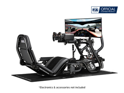 Next Level Racing – F-GT Pro Formula and GT Racing Cockpit – Black Edition - preview met Asetek direct drive wheelbase, stuur, pedalen, shifter, f-gt pro monitor mount en ultra-wide monitor