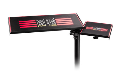 Next Level Racing Free Standing Keyboard and Mouse Stand - close-up van platen voor toetsenbord en muis